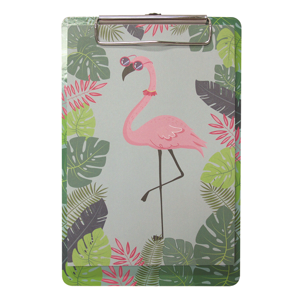 slide 1 of 1, Meijer Summer Flamingo Notepad With Clip Board, 1 ct