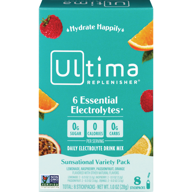slide 1 of 1, Ultima Replenisher Daily Sunsational Variety Pack Electrolyte Drink Mix 8 Stickpacks, 8 ct