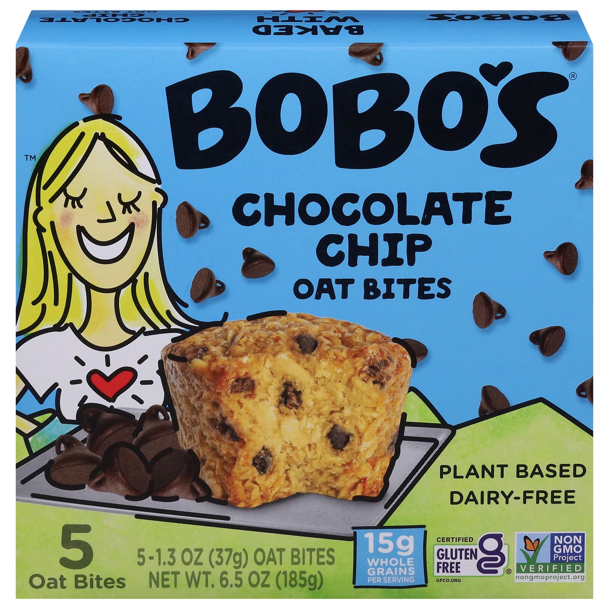slide 1 of 10, Bobo's Chocolate Chip Oat Bites 5 - 1.3 oz Oat Bites, 5 ct