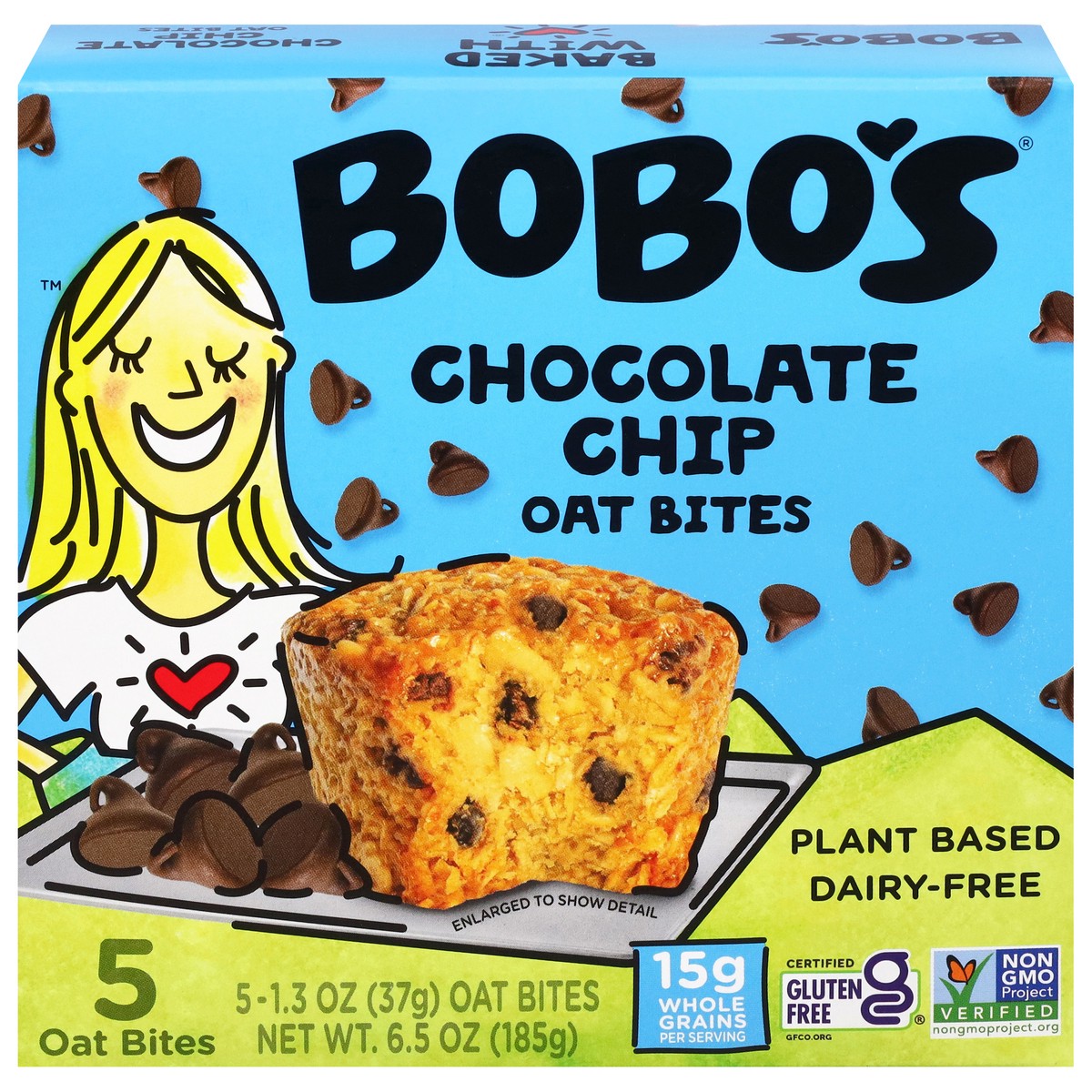 slide 1 of 1, Bobo's Chocolate Chip Oat Bites 5 - 1.3 oz Oat Bites, 5 ct