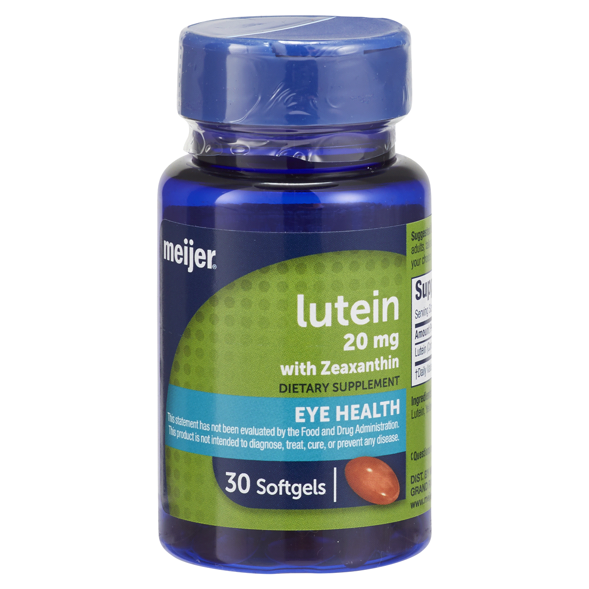 slide 1 of 9, Meijer Wellness Meijer Lutein, 20mg, 30 ct