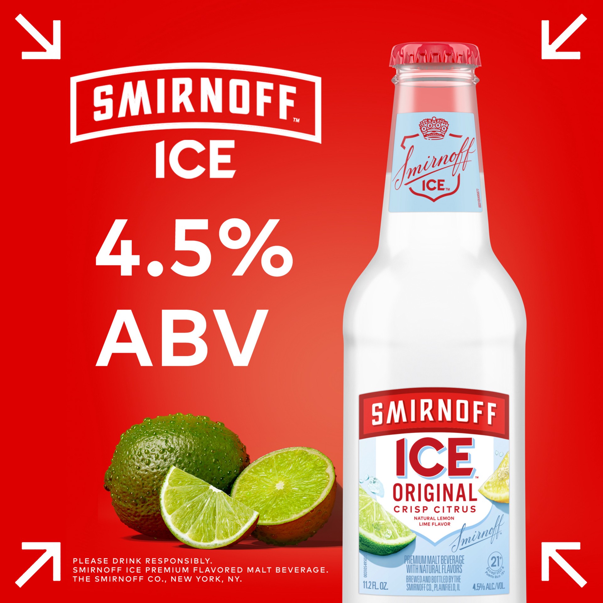 slide 8 of 10, Smirnoff Ice Original Malt Beverage 12 ea, 12 ct; 11 oz