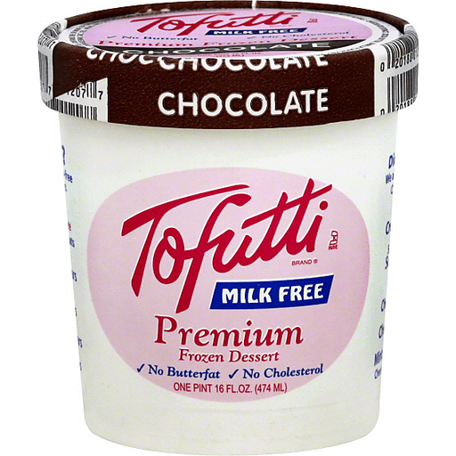 slide 2 of 2, Tofutti Frozen Dessert, Premium, Milk Free, Chocolate, 16 oz