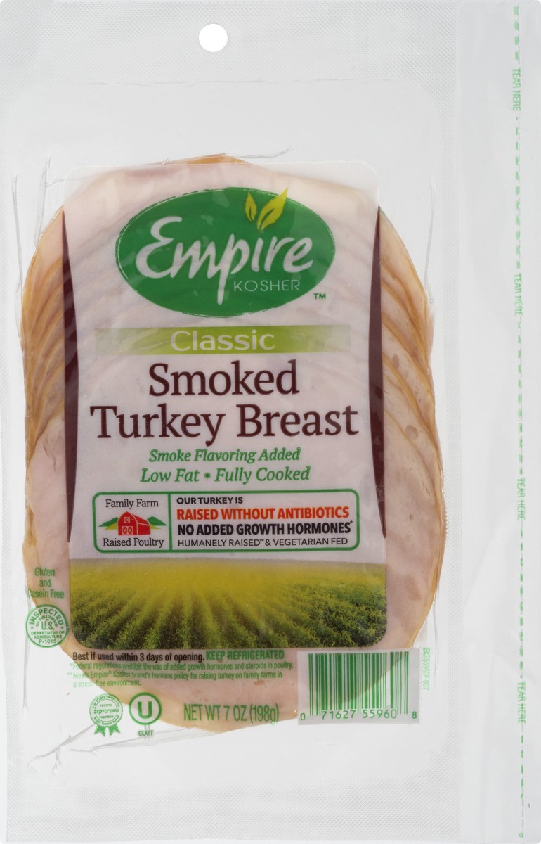 slide 2 of 9, Empire Kosher Empire Slices Smoked Turkey Breast - 7 Oz, 7 oz