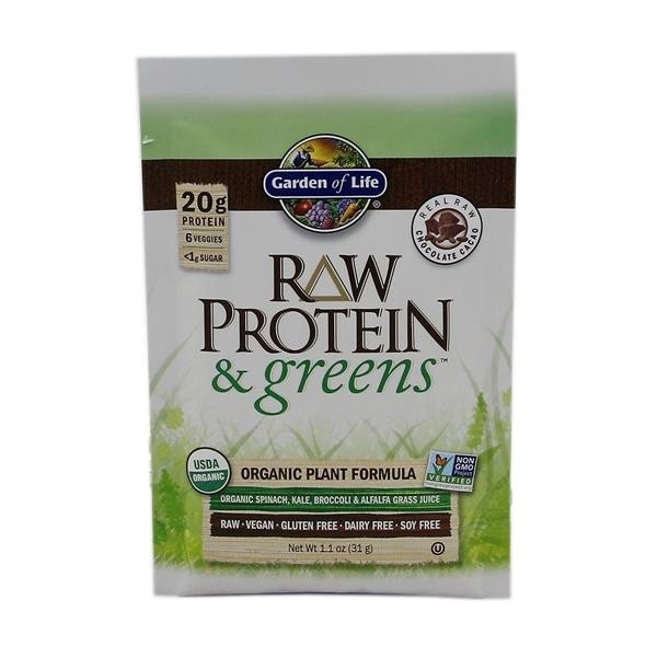 slide 1 of 1, Garden of Life Raw Protein & Greens Chocolate Cacao, 1.1 oz