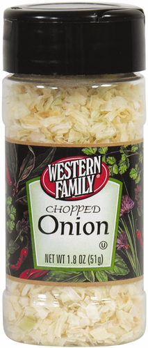 slide 1 of 1, Western Family Chopped Onion, 1.8 oz