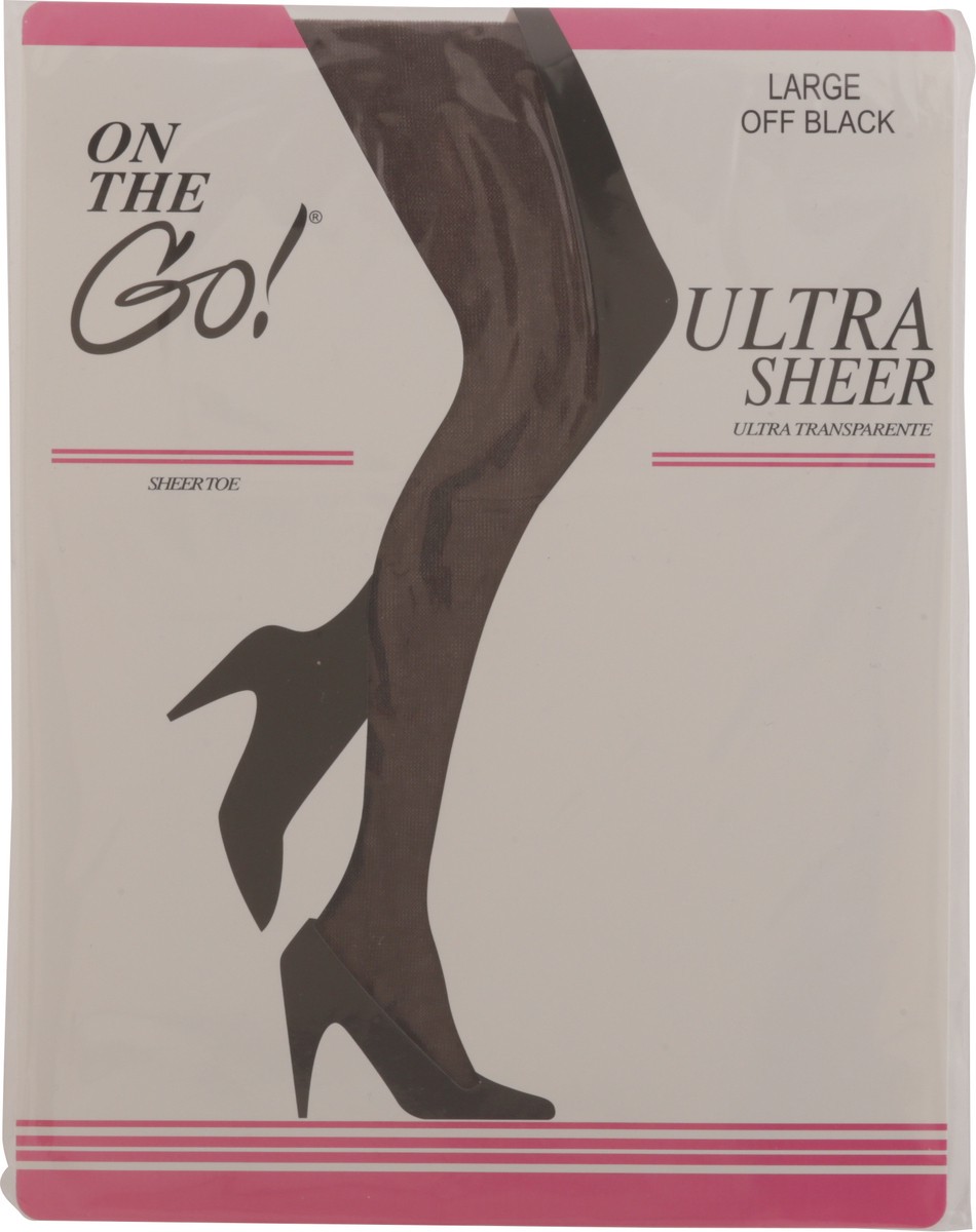 slide 7 of 11, On the Go! Off Black Sheer Toe Large 1 ea, 1 ct