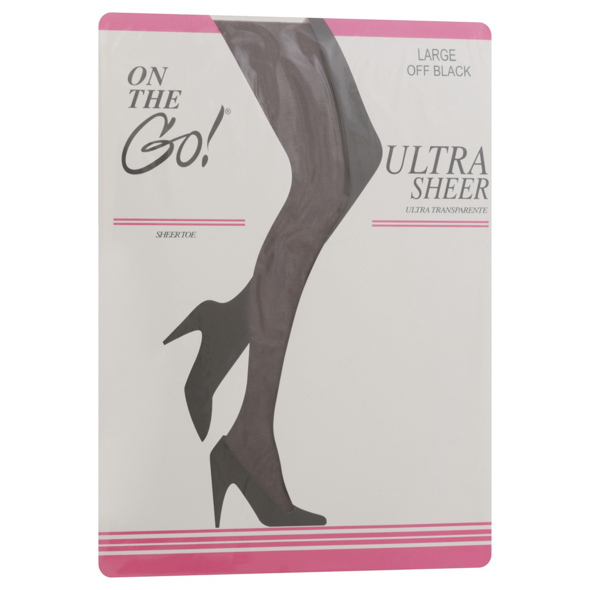 slide 9 of 11, On the Go! Off Black Sheer Toe Large 1 ea, 1 ct
