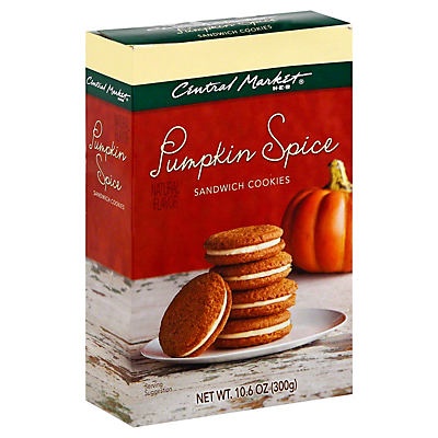 slide 1 of 1, Central Market Pumpkin Spice Sandwich Cookies, 10.6 oz