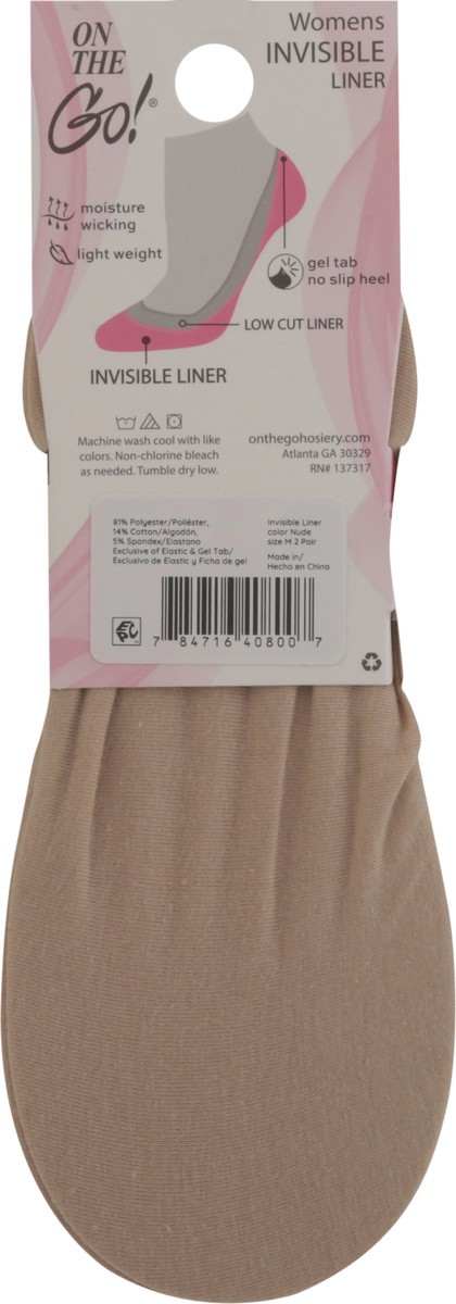 slide 5 of 11, On the Go Womens Nude Invisible Liner Medium 1 ea, 1 ct