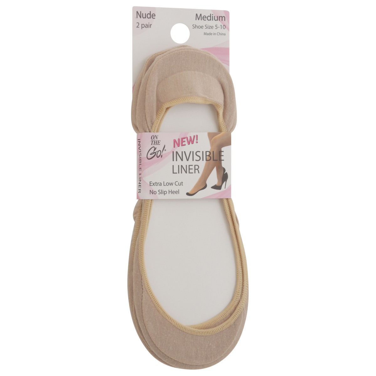 slide 11 of 11, On the Go Womens Nude Invisible Liner Medium 1 ea, 1 ct