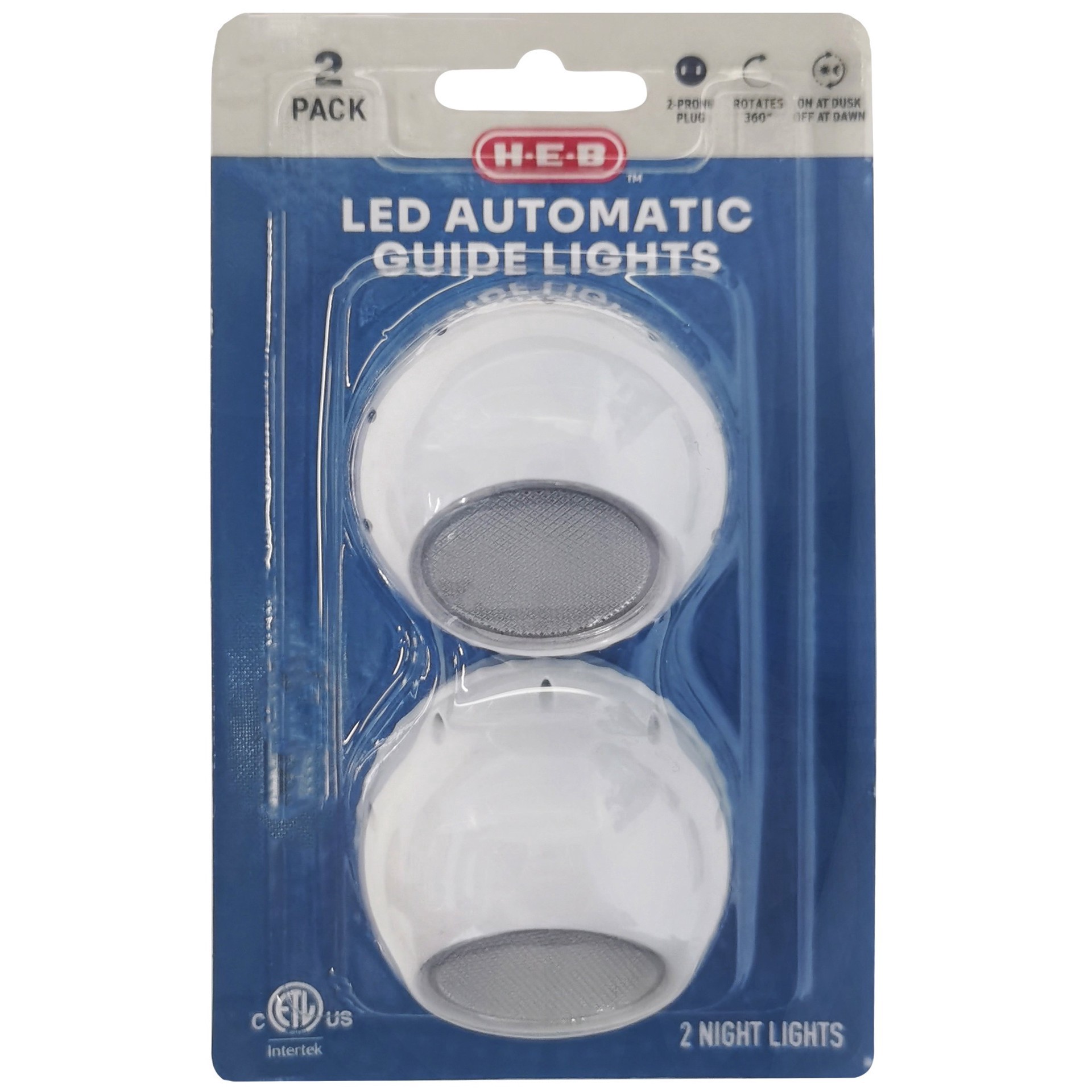 slide 1 of 1, H-E-B LED Automatic Guide Lights, 2 ct