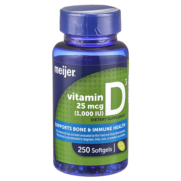 MEIJER WELLNESS Meijer Vitamin D3 1,000 IU Softgels 250 ct | Shipt