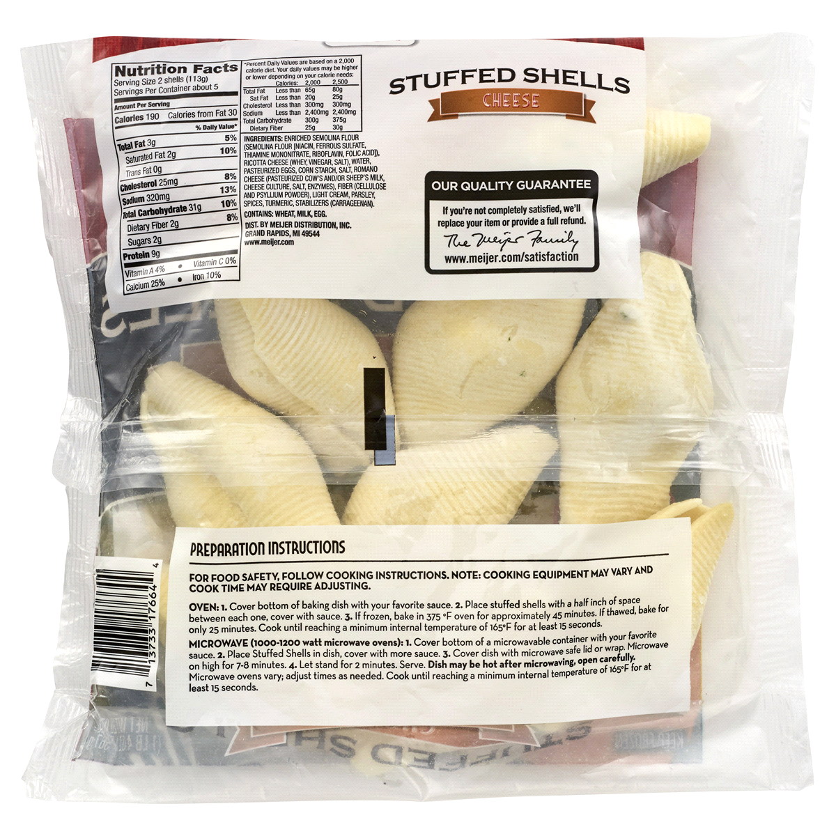 slide 2 of 2, Meijer Cheese Stuffed Pasta Shells, 20 oz