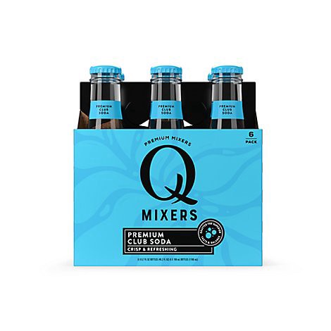 slide 1 of 1, Q Mixers Club Soda - 6.7 fl oz, 6 ct