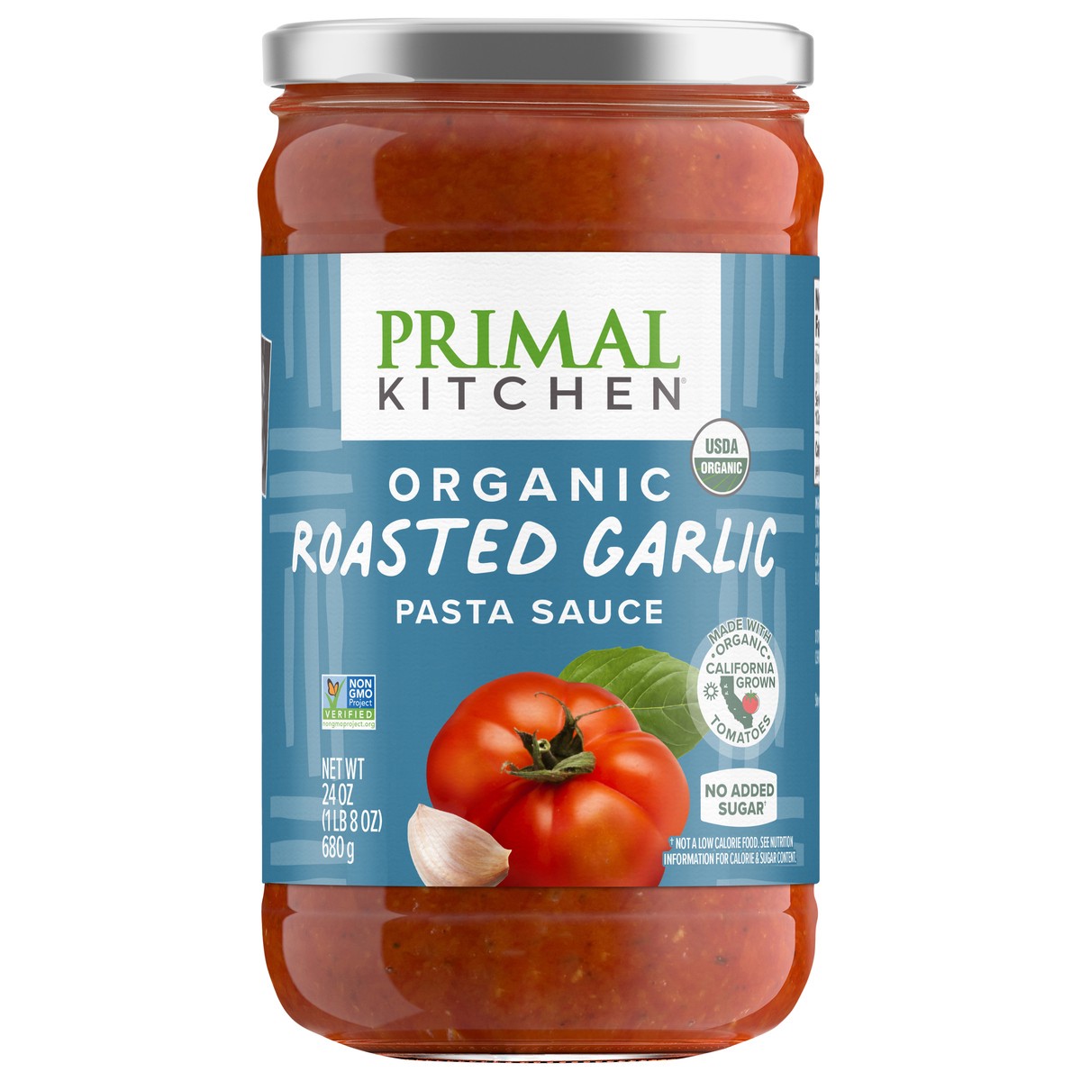 slide 1 of 9, Primal Kitchen Organic Roasted Garlic Marinara Sauce 24 oz, 24 oz