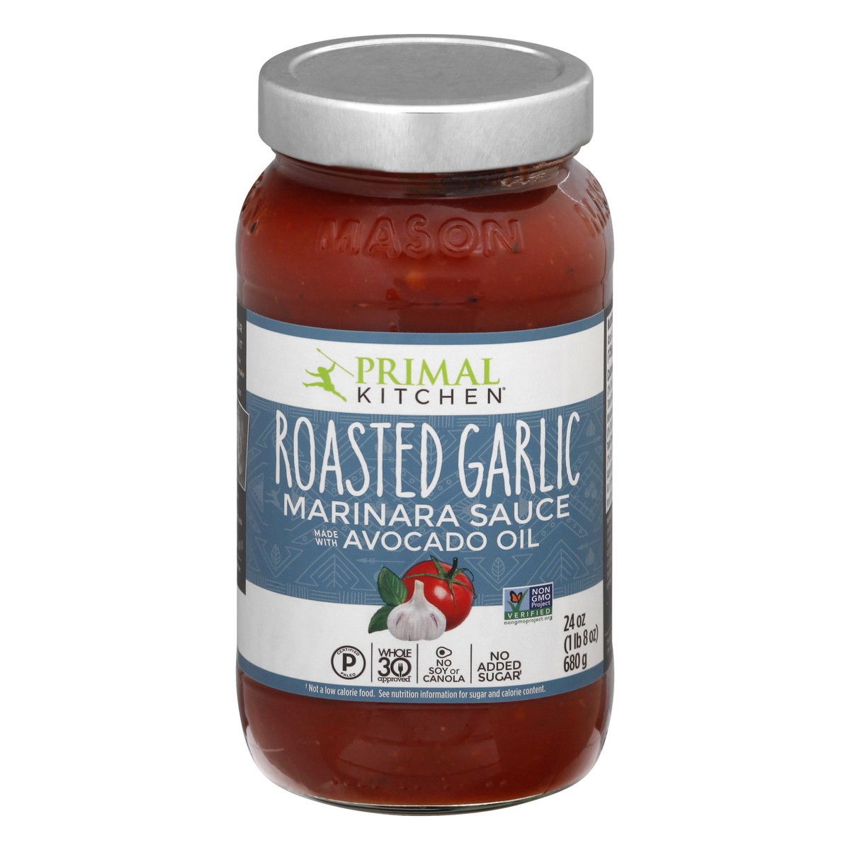 Primal Kitchen Roasted Garlic Marinara Sauce With Avocado Oil 24 oz Shipt