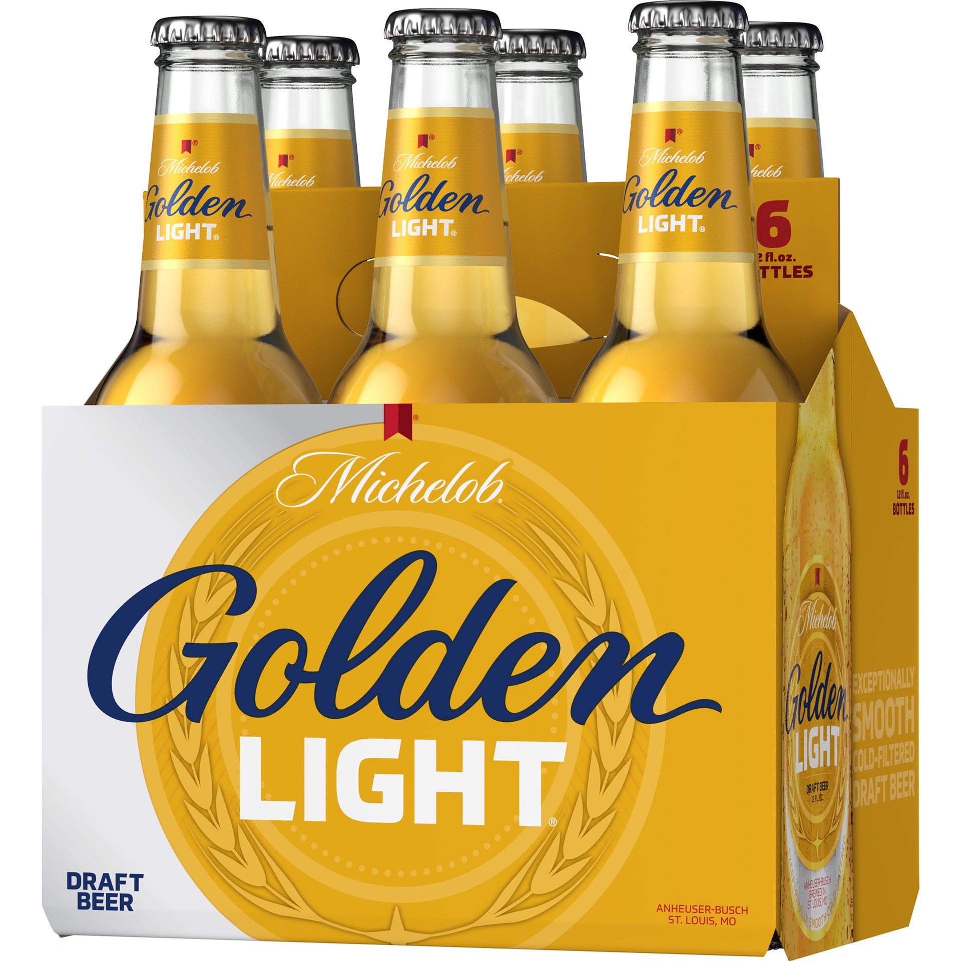 slide 4 of 4, Michelob Golden Draft Light Michelob Golden Light Draft Beer, 6 Pack 12 fl. oz. Bottles, 4.1% ABV, 72 fl oz