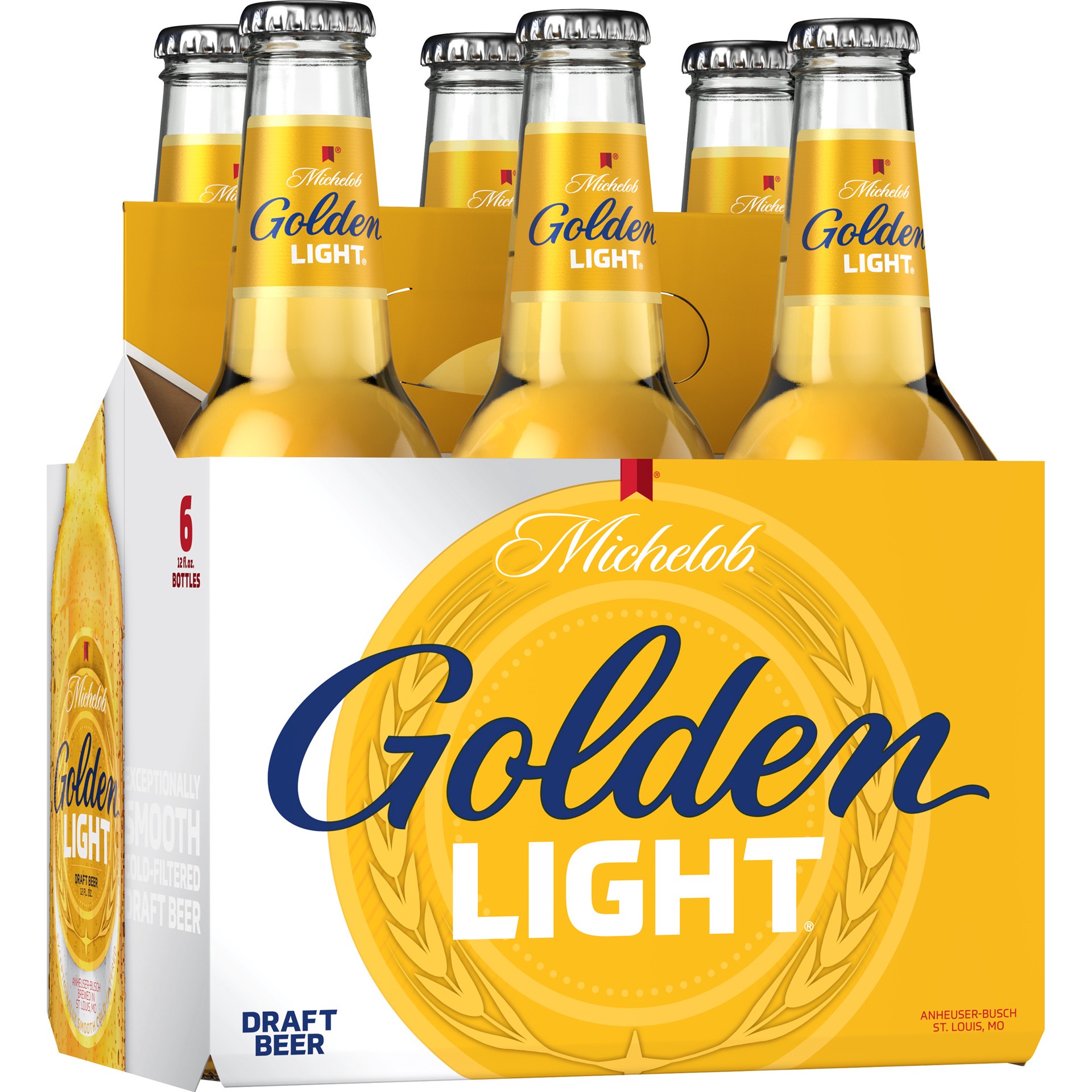 slide 3 of 4, Michelob Golden Draft Light Michelob Golden Light Draft Beer, 6 Pack 12 fl. oz. Bottles, 4.1% ABV, 72 fl oz