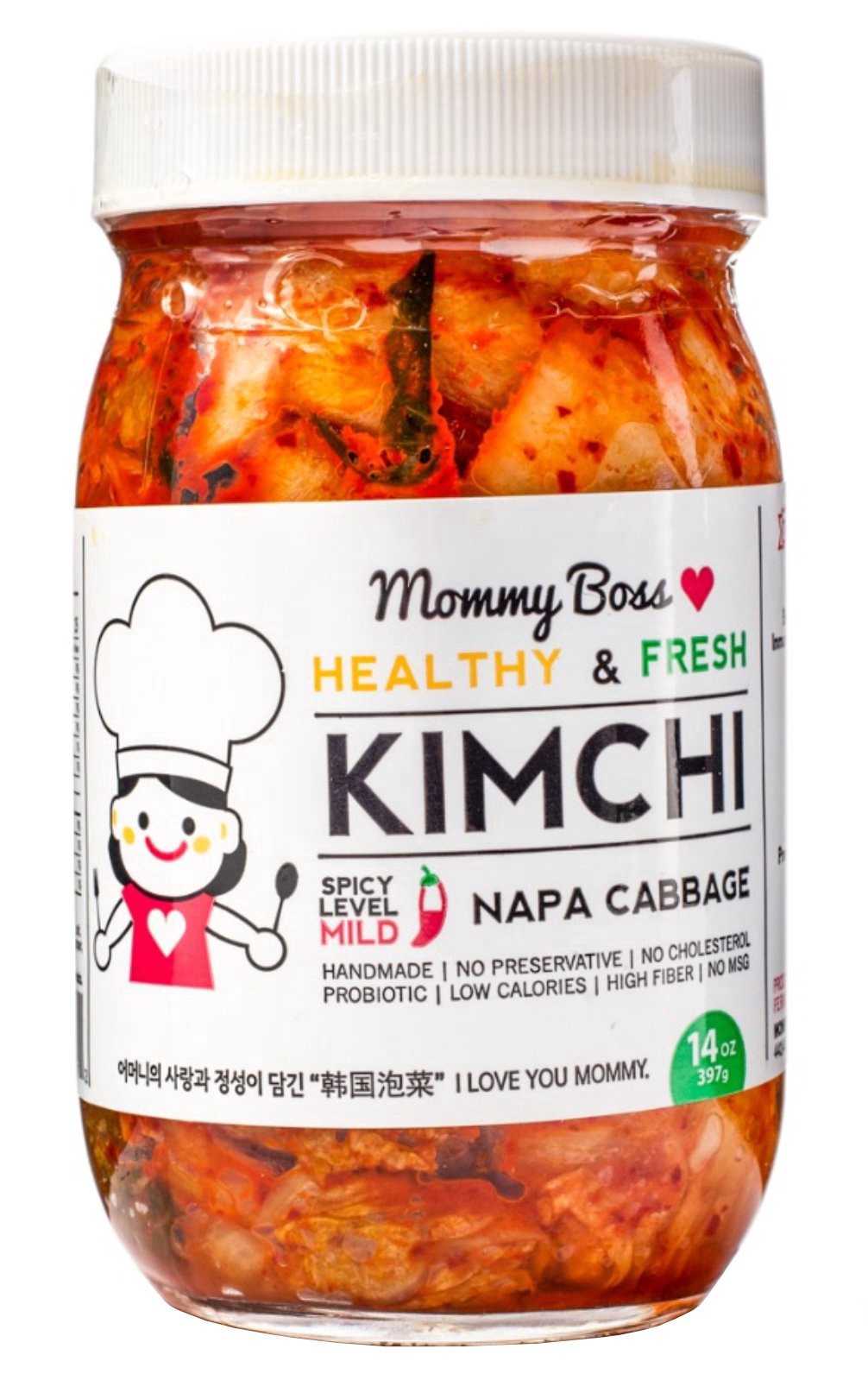 slide 1 of 1, Mommyboss Mb Premium Mild Kimchi 14Oz, 14 oz