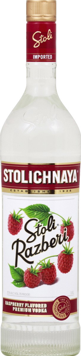 slide 1 of 6, Stolichnaya Stoli Razberi Vodka, 1 liter
