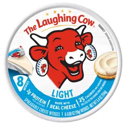 The Laughing Cow Creamy Light Spreadable Cheese Wedges, 8 pack (5.4 oz)