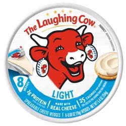The Laughing Cow Creamy Light Spreadable Cheese Wedges, 8 pack (5.4 oz)