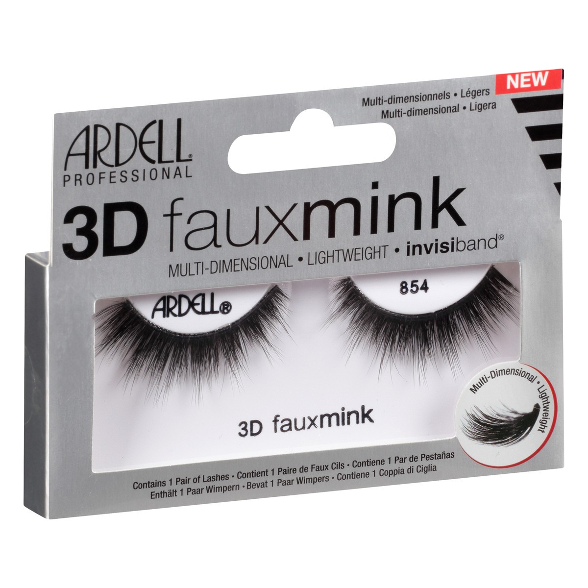 slide 2 of 9, Ardell 3D Faux Mink Invisiband 854 Lashes 1 ea, 1 ct