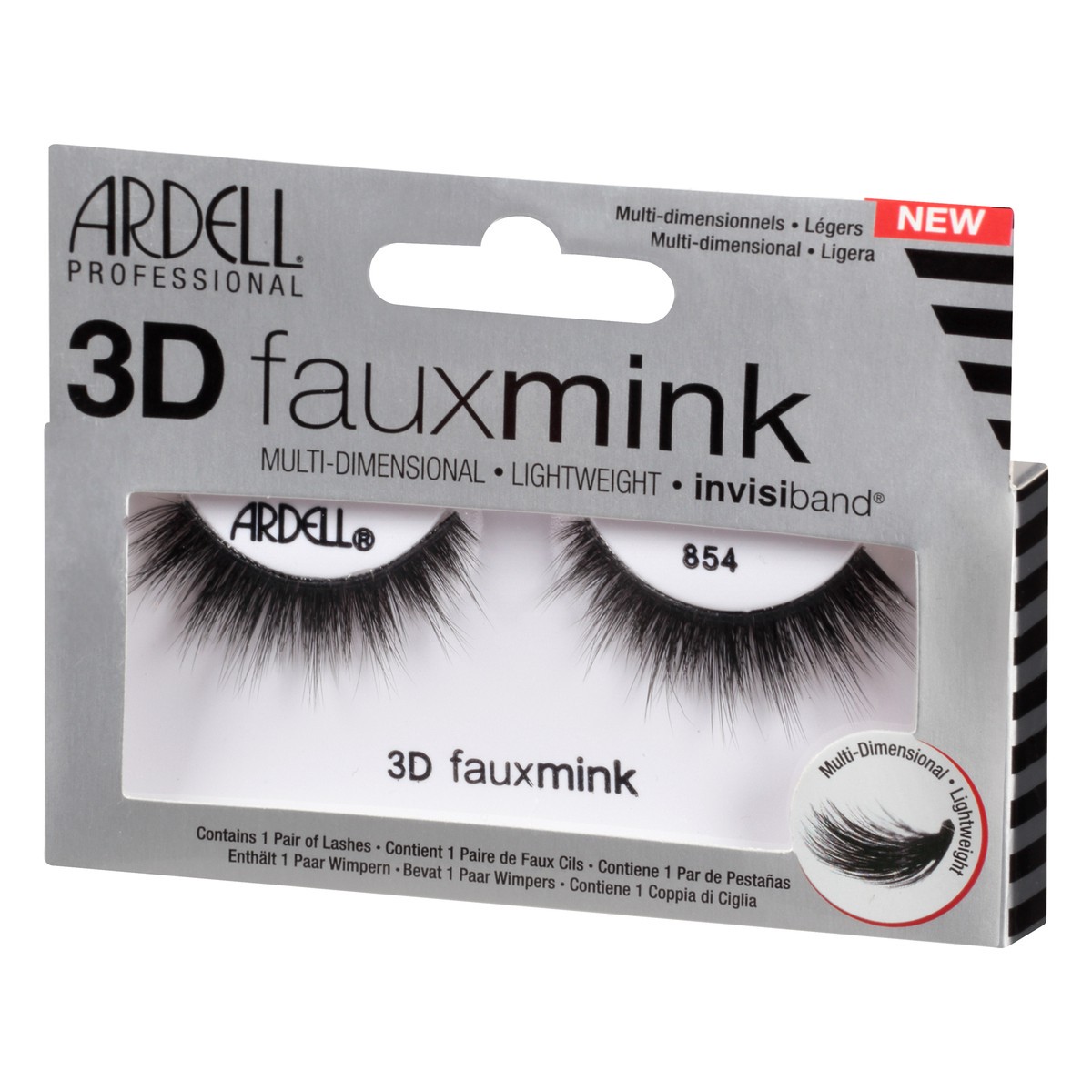 slide 3 of 9, Ardell 3D Faux Mink Invisiband 854 Lashes 1 ea, 1 ct