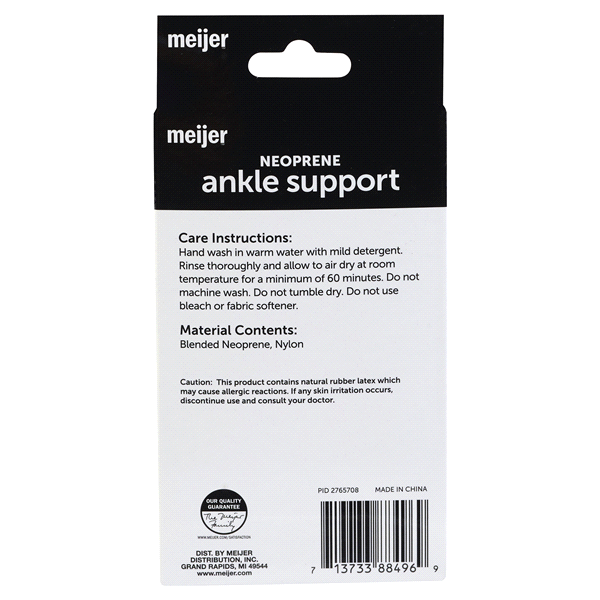 slide 4 of 5, Meijer Ankle Support Neoprene Brace, 1 ct