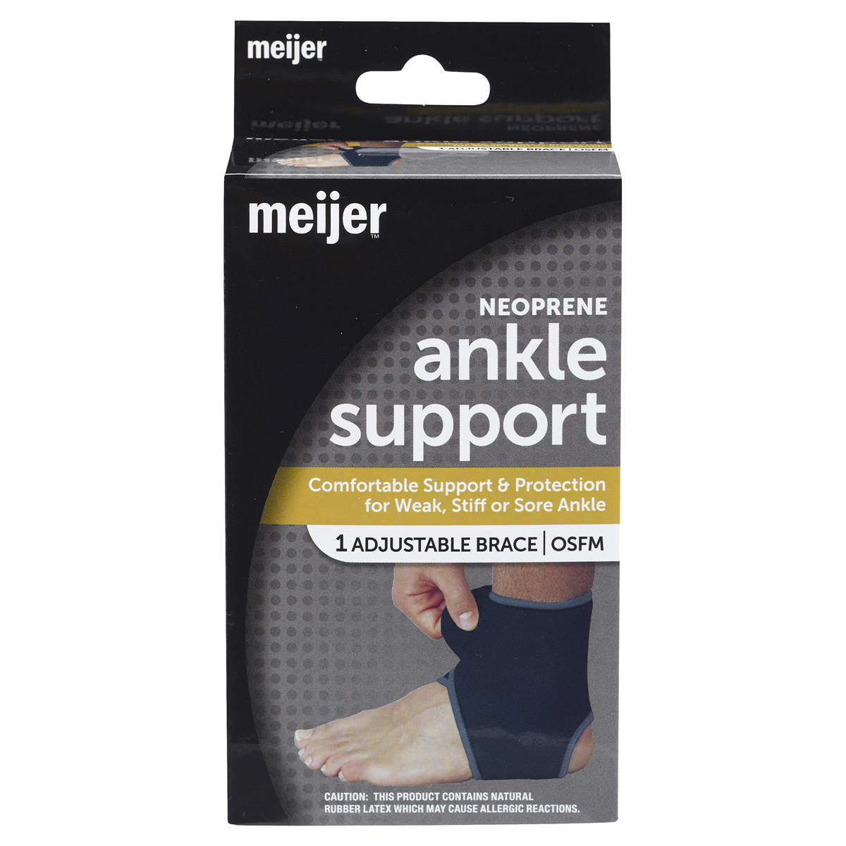slide 1 of 5, Meijer Ankle Support Neoprene Brace, 1 ct