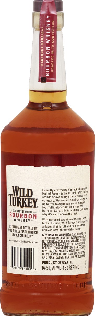 slide 6 of 6, Wild Turkey Bourbon, 1L, 1 liter