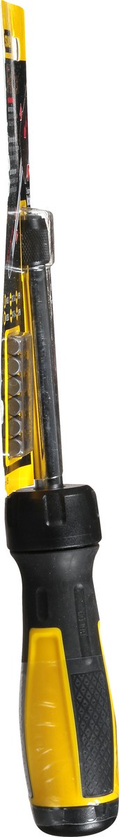slide 9 of 11, STANLEY Fatmax 6-Bit Ratcheting Multi-Bit Screwdriver, Black & Yellow, 1 ct