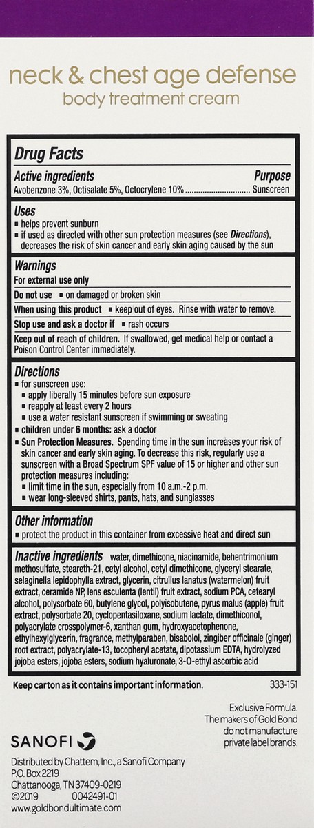 slide 3 of 9, Gold Bond Neck & Chest Age Defense Cream, 1.7 oz