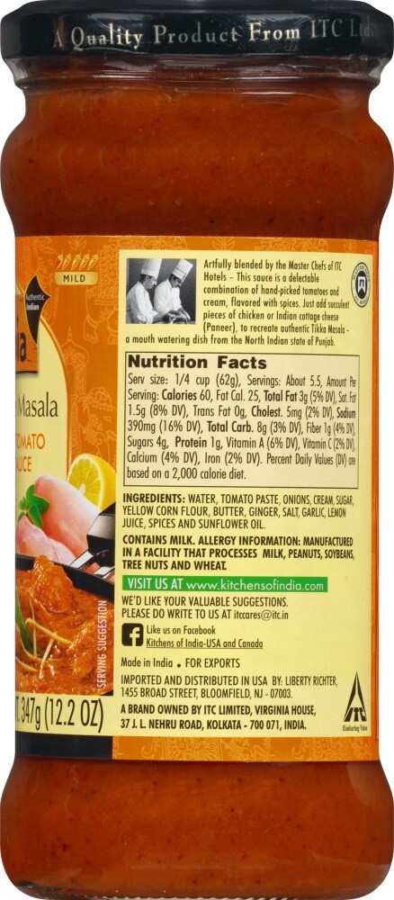 slide 3 of 3, Kitchens of India Rich Creamy Tomato Cooking Sauce, 12.2 oz