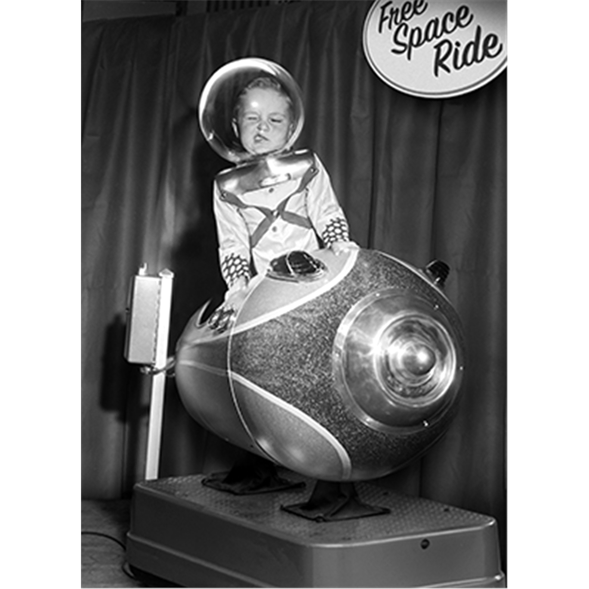 slide 1 of 1, Avanti Birthday Card Little Boy On Toy Rocket Pop, 1 ct