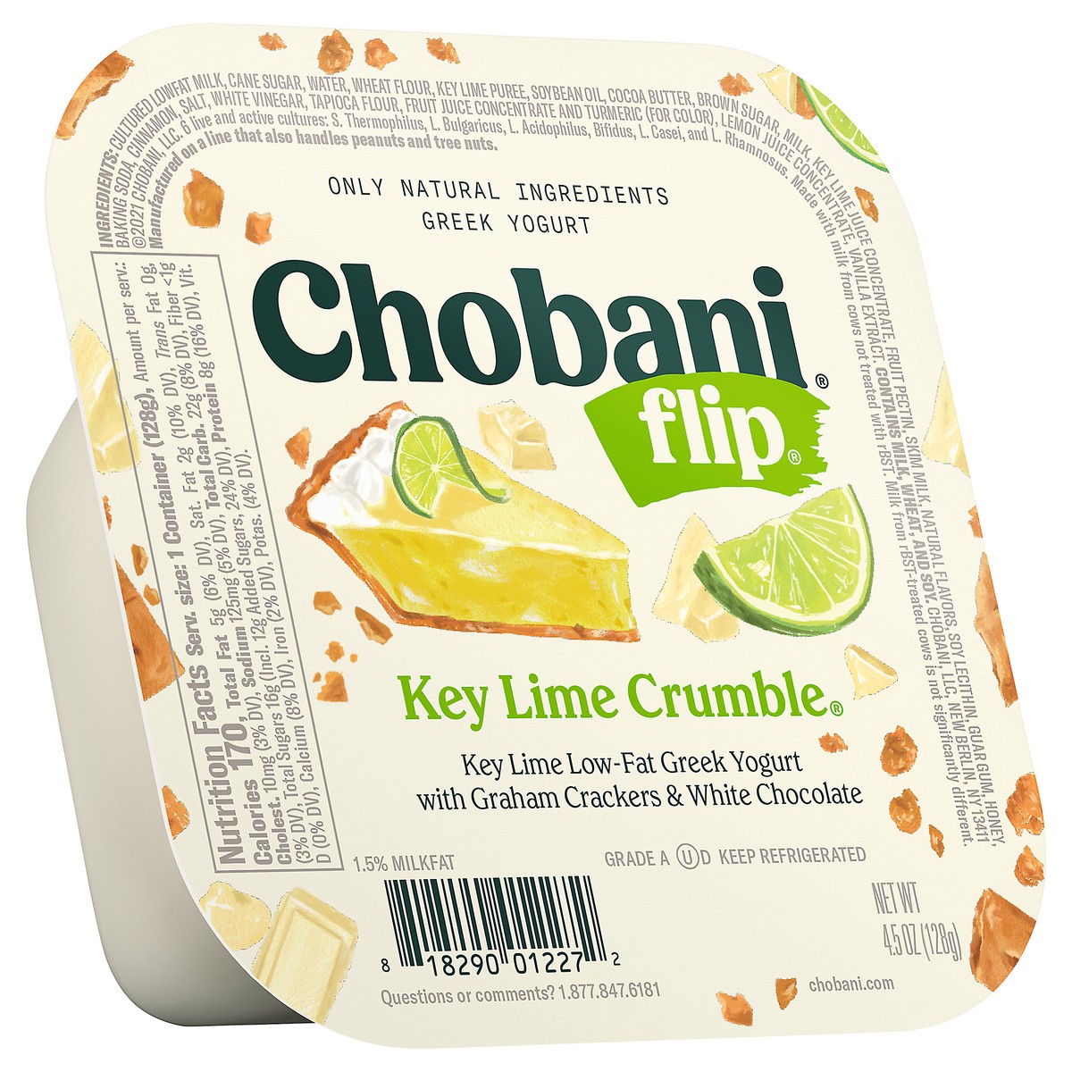 slide 1 of 9, Chobani Flip Key Lime Crumble Low Fat Greek Yogurt - 4.5oz, 4.5 oz