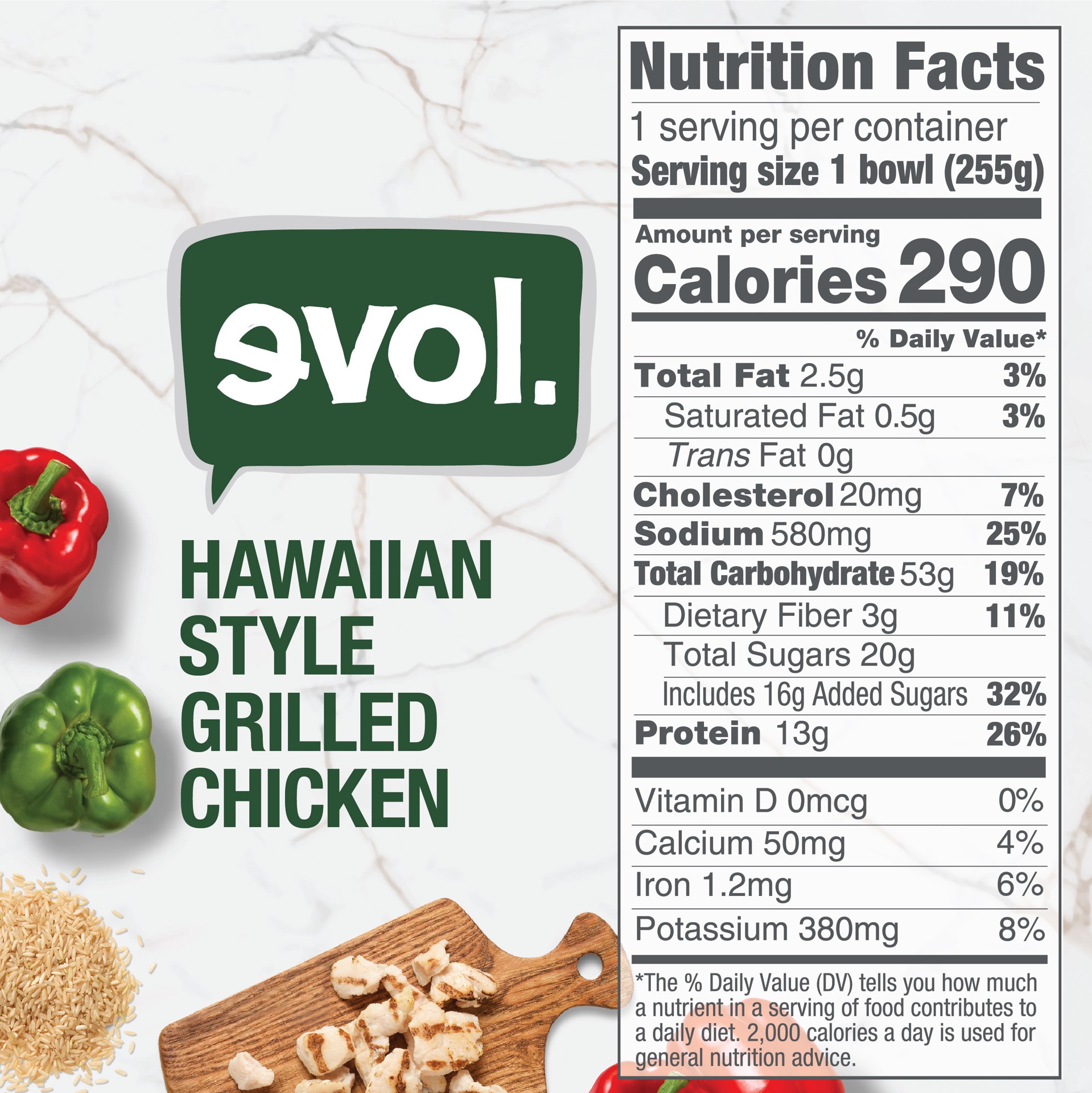 slide 3 of 5, EVOL Hawaiian Style Grilled Chicken 9 oz, 9 oz