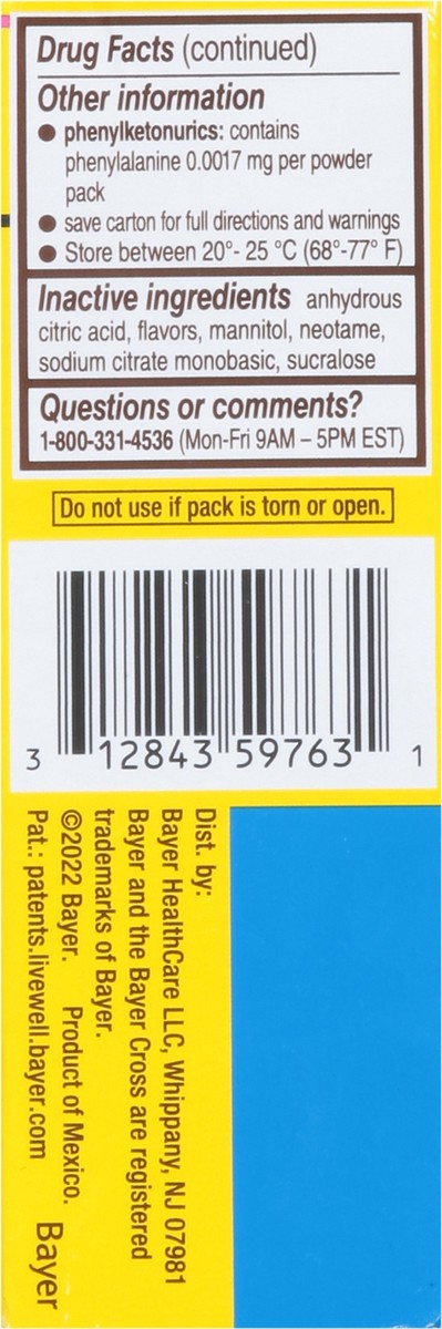 slide 12 of 15, Bayer 650 mg Raspberry Flavor Rapid Relief 20 Powder Packs, 20 ct