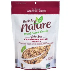 Back to Nature Granola, Gluten Free, Cranberry Pecan,