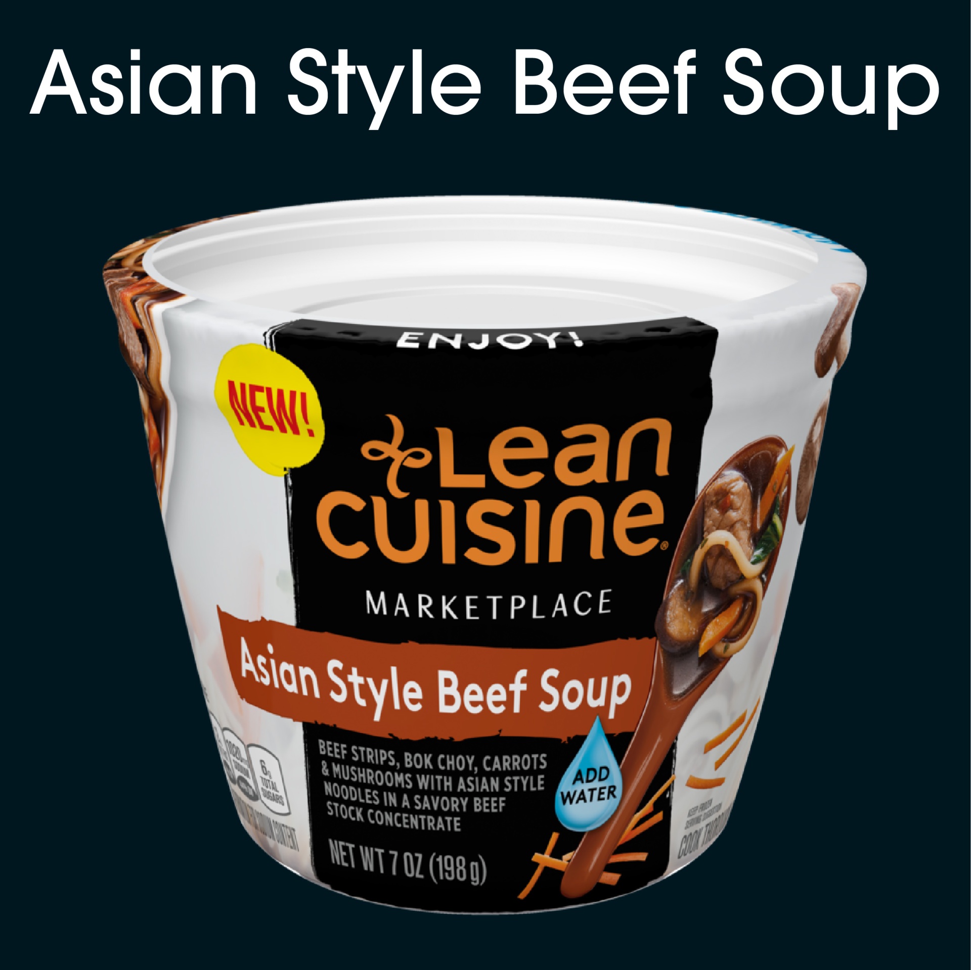 slide 2 of 5, Lean Cuisine Marketplace Asian Style Beef Soup, 7 oz