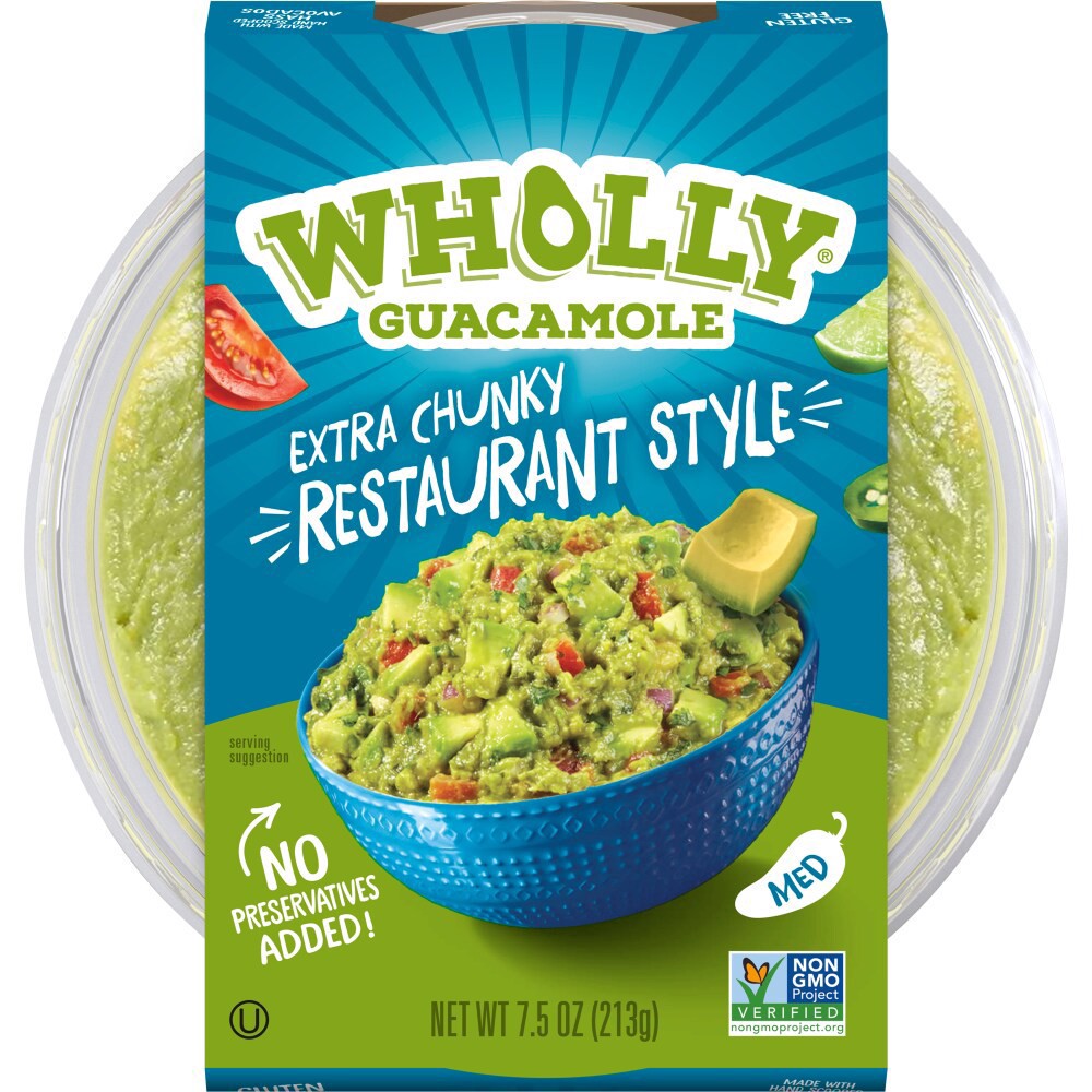 slide 1 of 3, Wholly Extra Chunky Restaurant Style Guacamole 7.5 oz, 7.5 oz