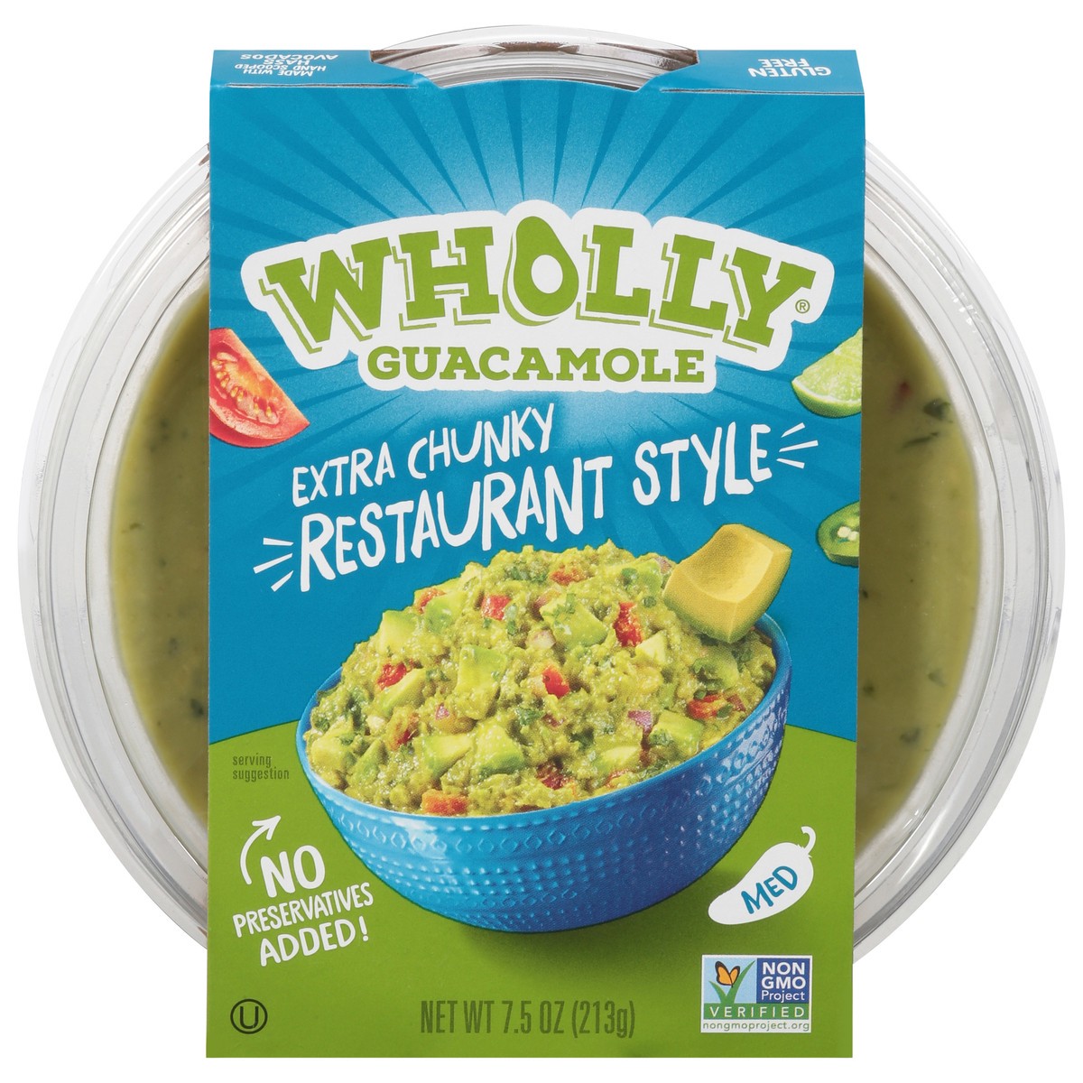 slide 1 of 14, Wholly Extra Chunky Restaurant Style Guacamole 7.5 oz, 7.5 oz