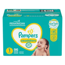 Pampers Swaddlers Diapers Size 1 Super