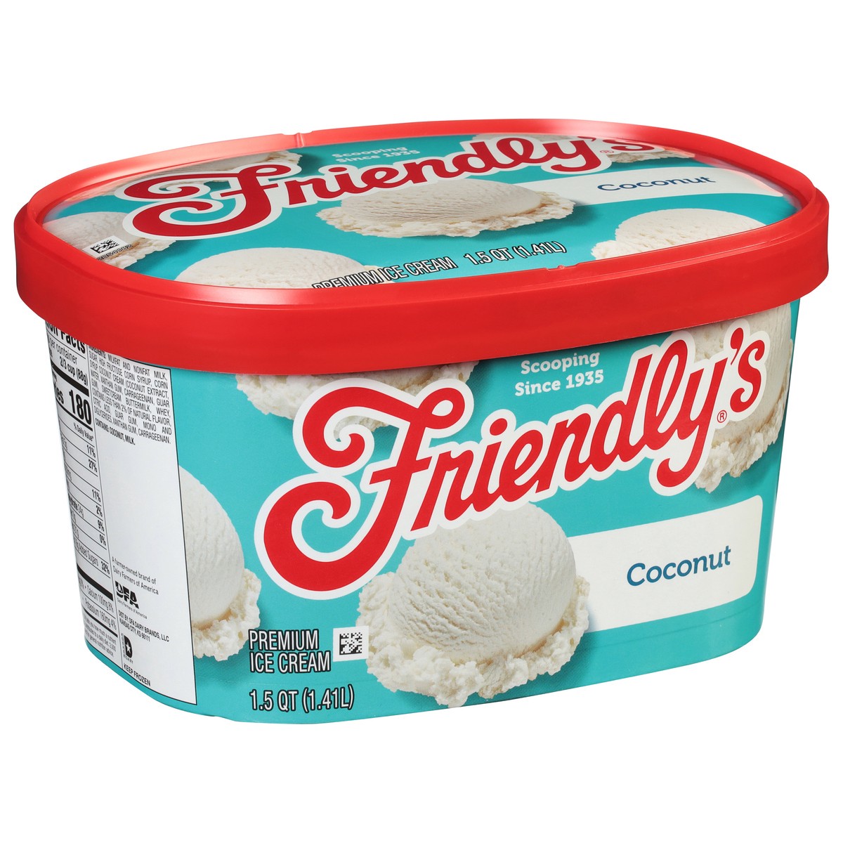 slide 8 of 9, Friendly's Premium Ice Cream / Coconut, 48 fl oz