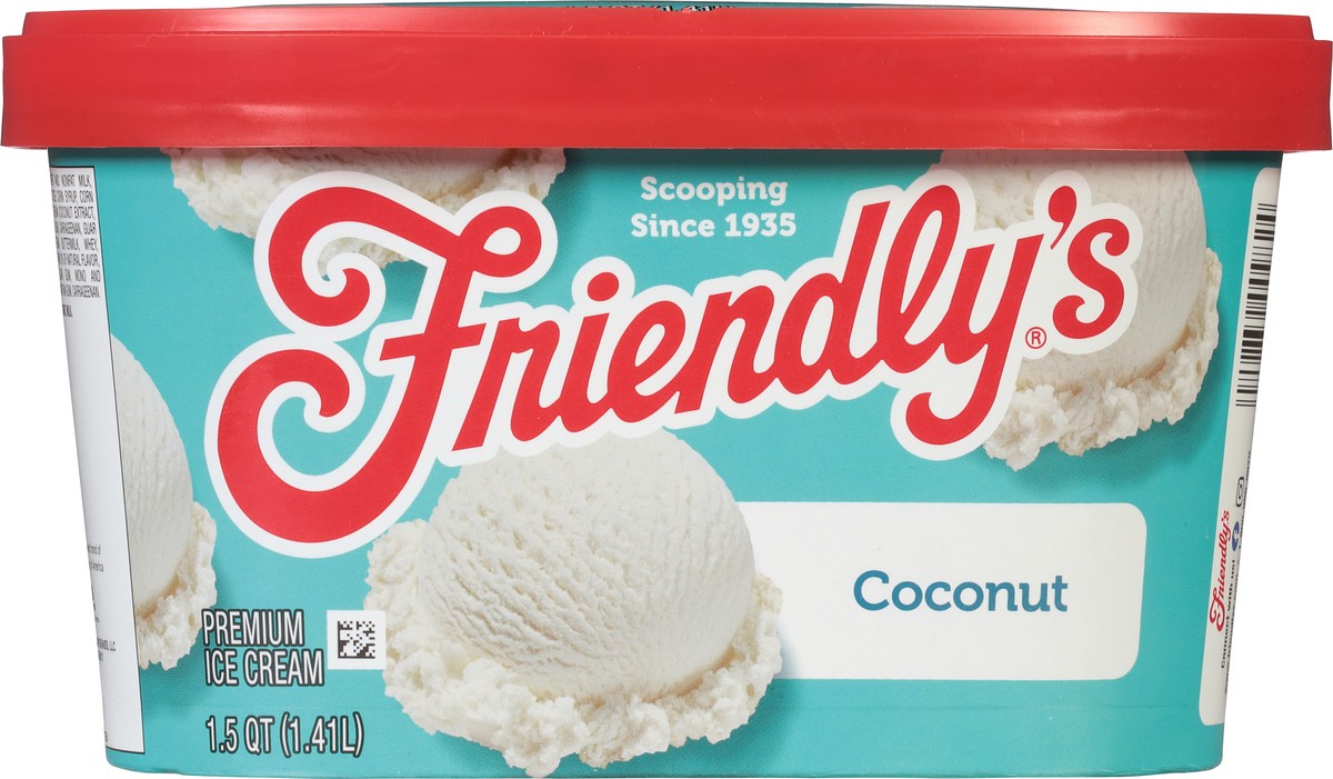 slide 7 of 9, Friendly's Premium Ice Cream / Coconut, 48 fl oz