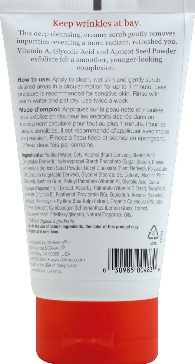 slide 3 of 8, Derma E Anti-wrinkle Scrub With Vitamin A, 4 oz