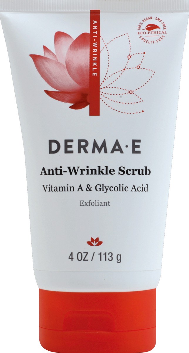 slide 1 of 8, Derma E Anti-wrinkle Scrub With Vitamin A, 4 oz