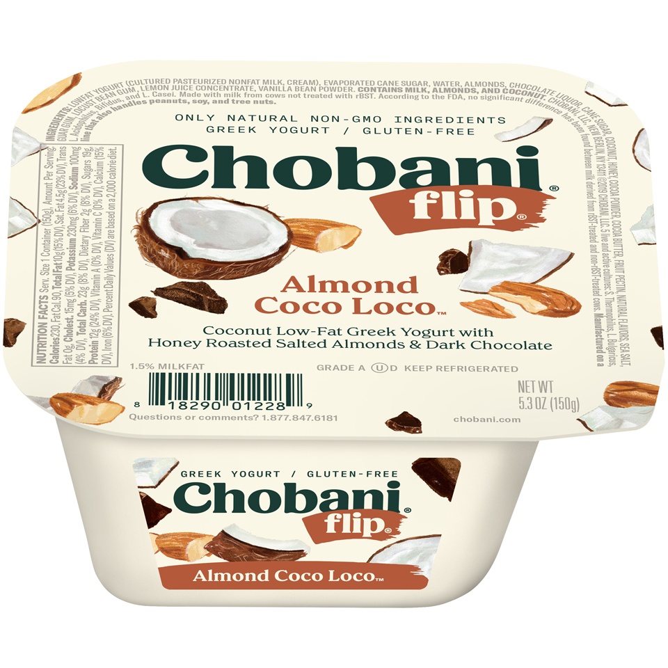Chobani Flip Almond Coco Loco LowFat Greek Yogurt 5.3 oz Shipt