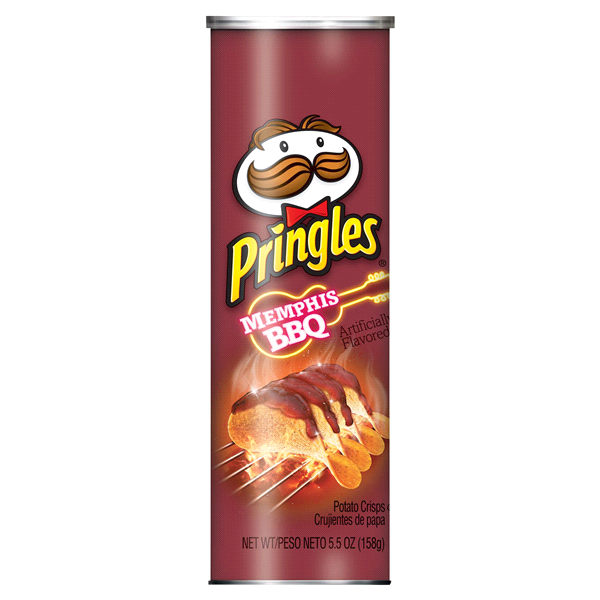 slide 1 of 1, Pringles Memphis Bbq Potato Crisps Super Stack, 5.5 oz